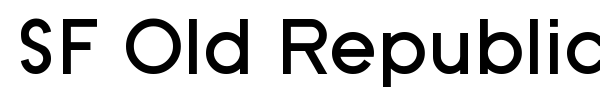 SF Old Republic font preview